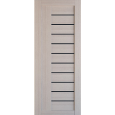 Дверь межкомнатная Леском Техно-10 Капучино, стекло черное